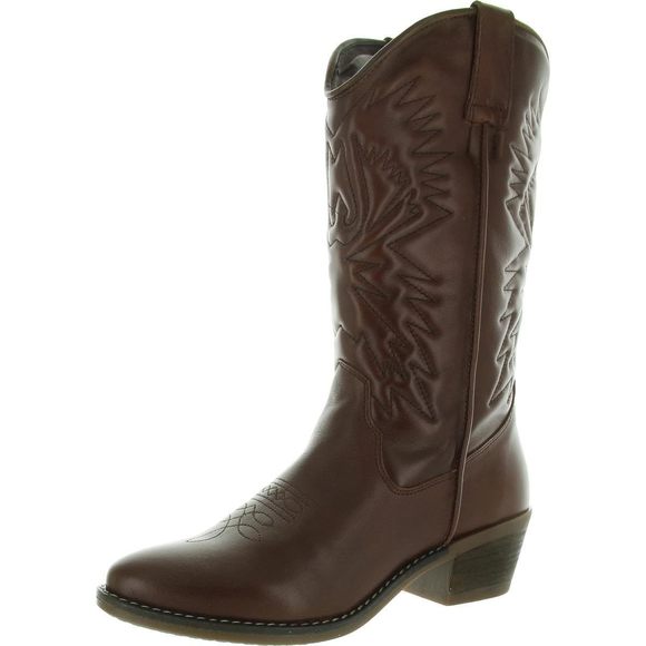Steve Madden Hayward Western Boot Brown Leather 7 M